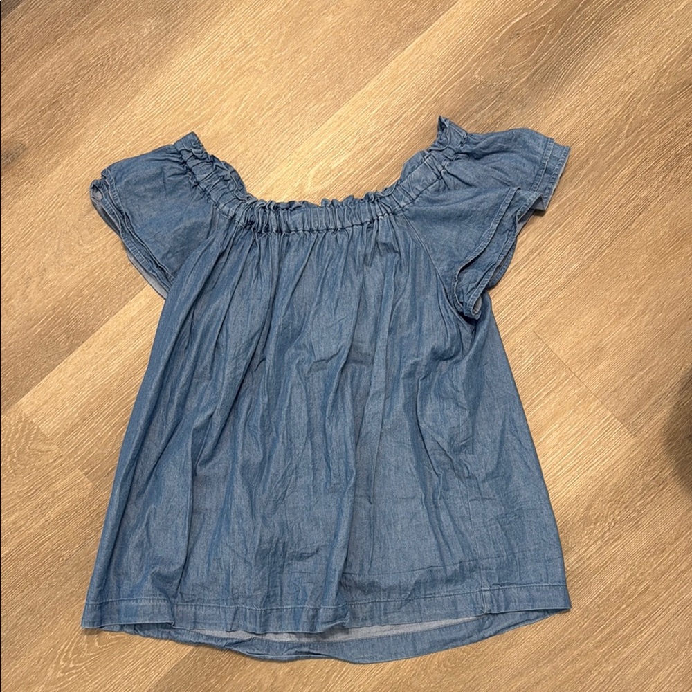 Blue Off-Shoulder Top